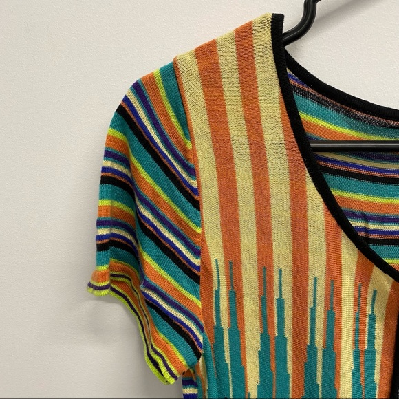VINTAGE ZIP UP COLOURFUL T-SHIRT - Picture 4 of 7